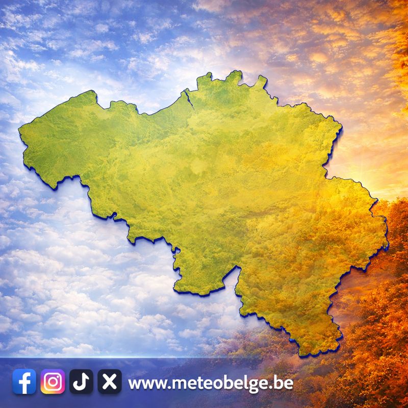 Carte météo de la Belgique - Lundi 9 mars Journée