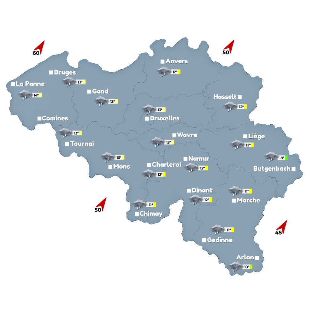 Prévisions météo du Dimanche 7 Décembre 2025 soir
